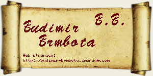 Budimir Brmbota vizit kartica